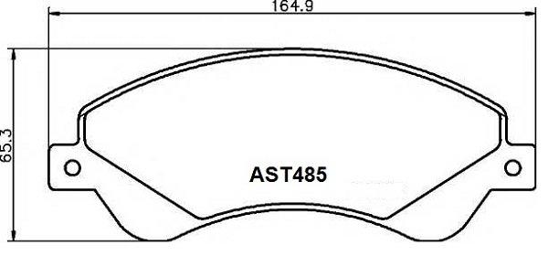 Колодки тормозные передние Ford Transit 2.2 TDCi 06- Bosch R15 (короткая база) WVA24485 /GDB1723 /1371403 AST485