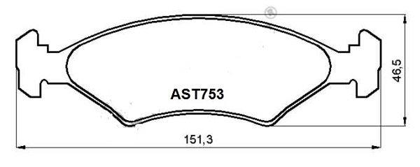 Колодки тормозные передние FORD Escort/Sierra / Fiesta 82-96, KIA, MAZDA 121, WVA20753/ GDB255 /1039106 Купить тормозные колодки AST753 в компании AutoStandart